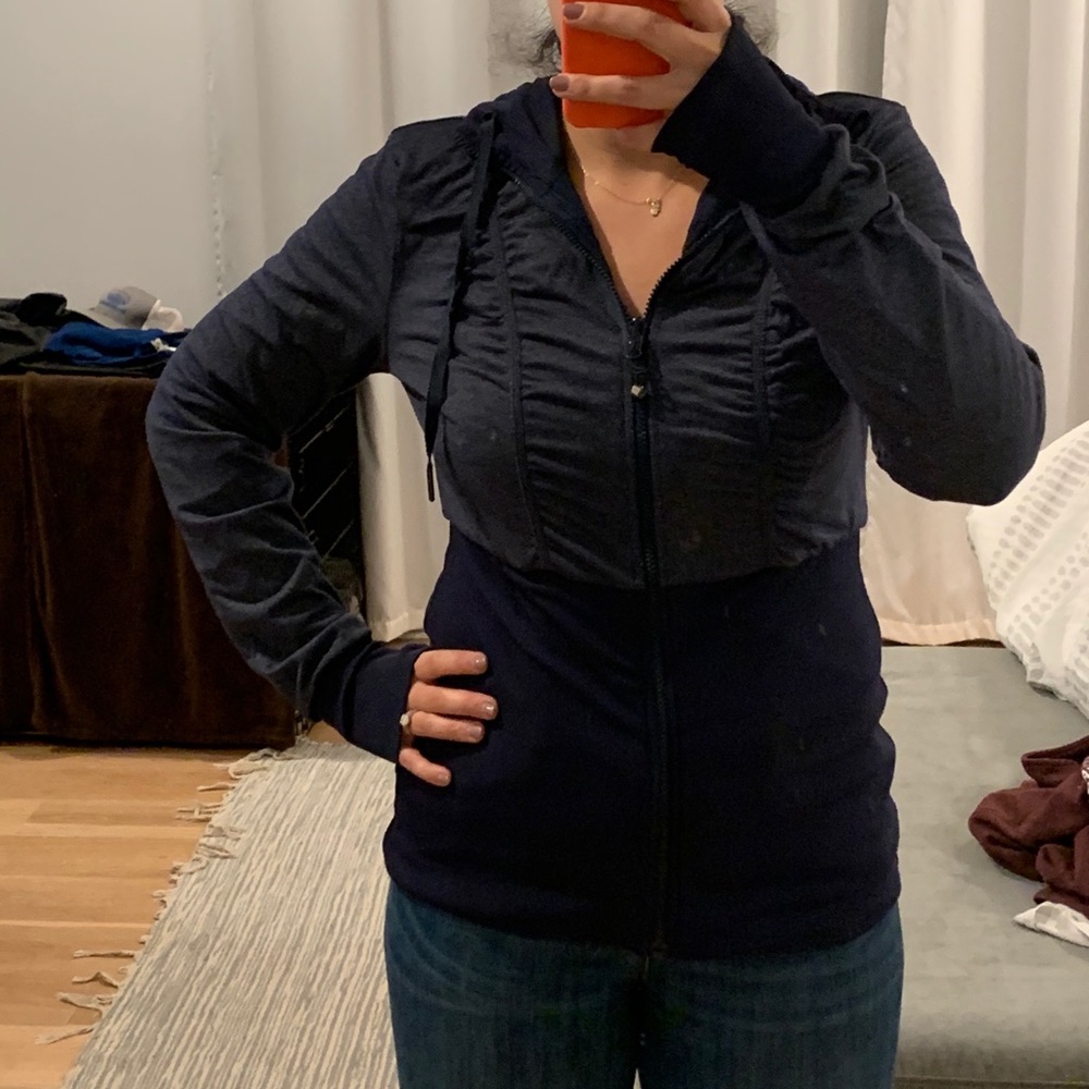 Reversible navy Lulu lemon zip up